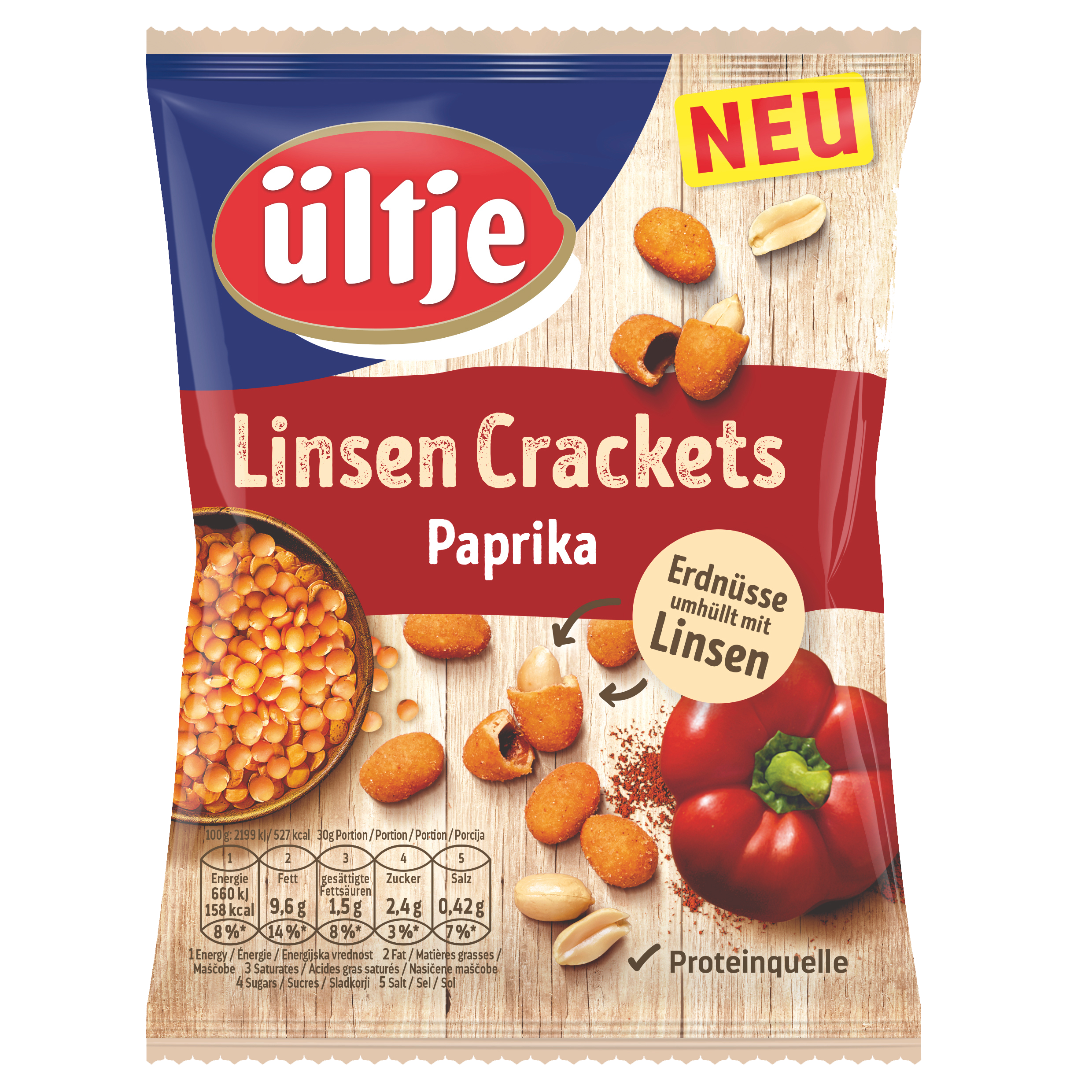 Linsen Crackets Paprika 110g