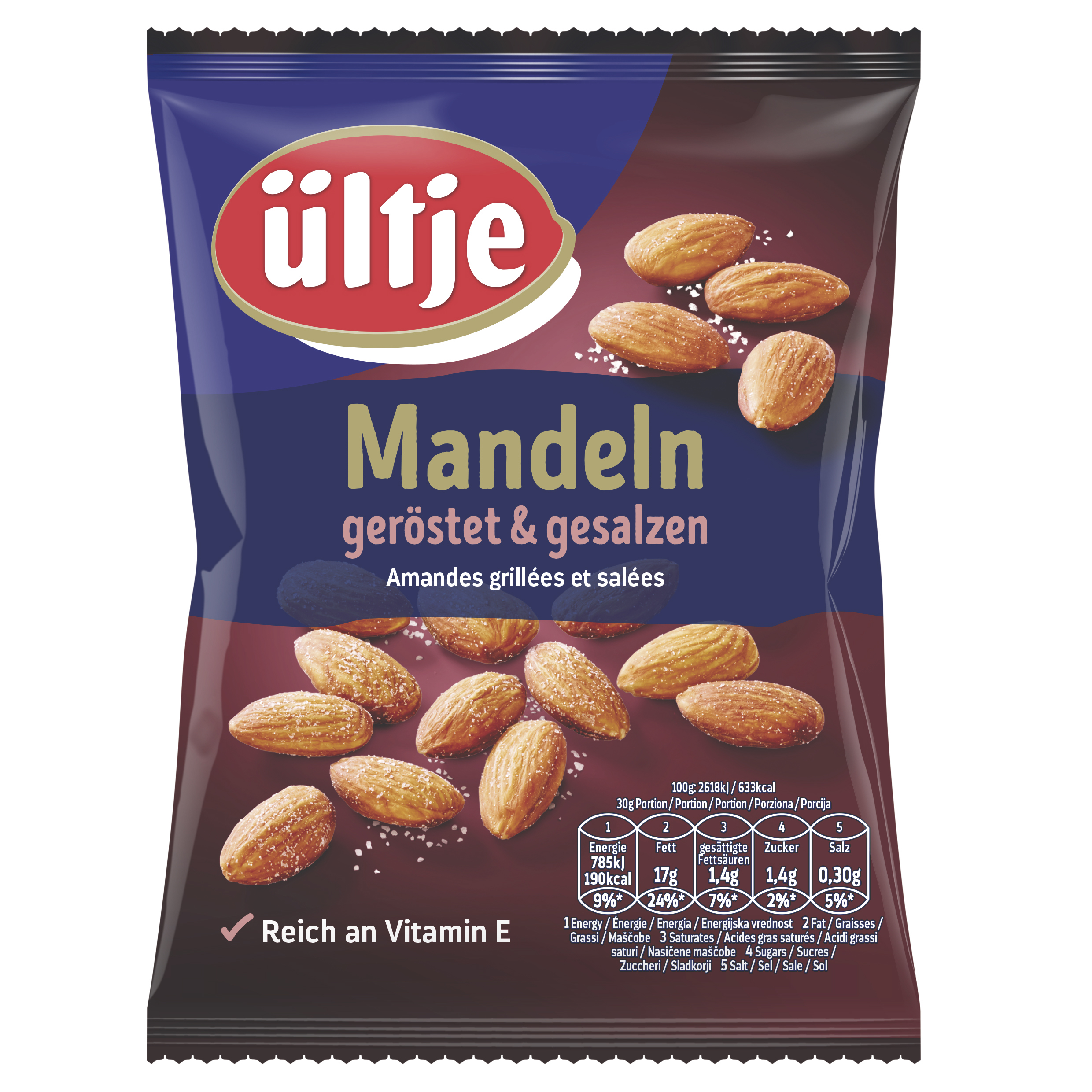 ültje Mandeln, geröstet & gesalzen, 150g Beutel
