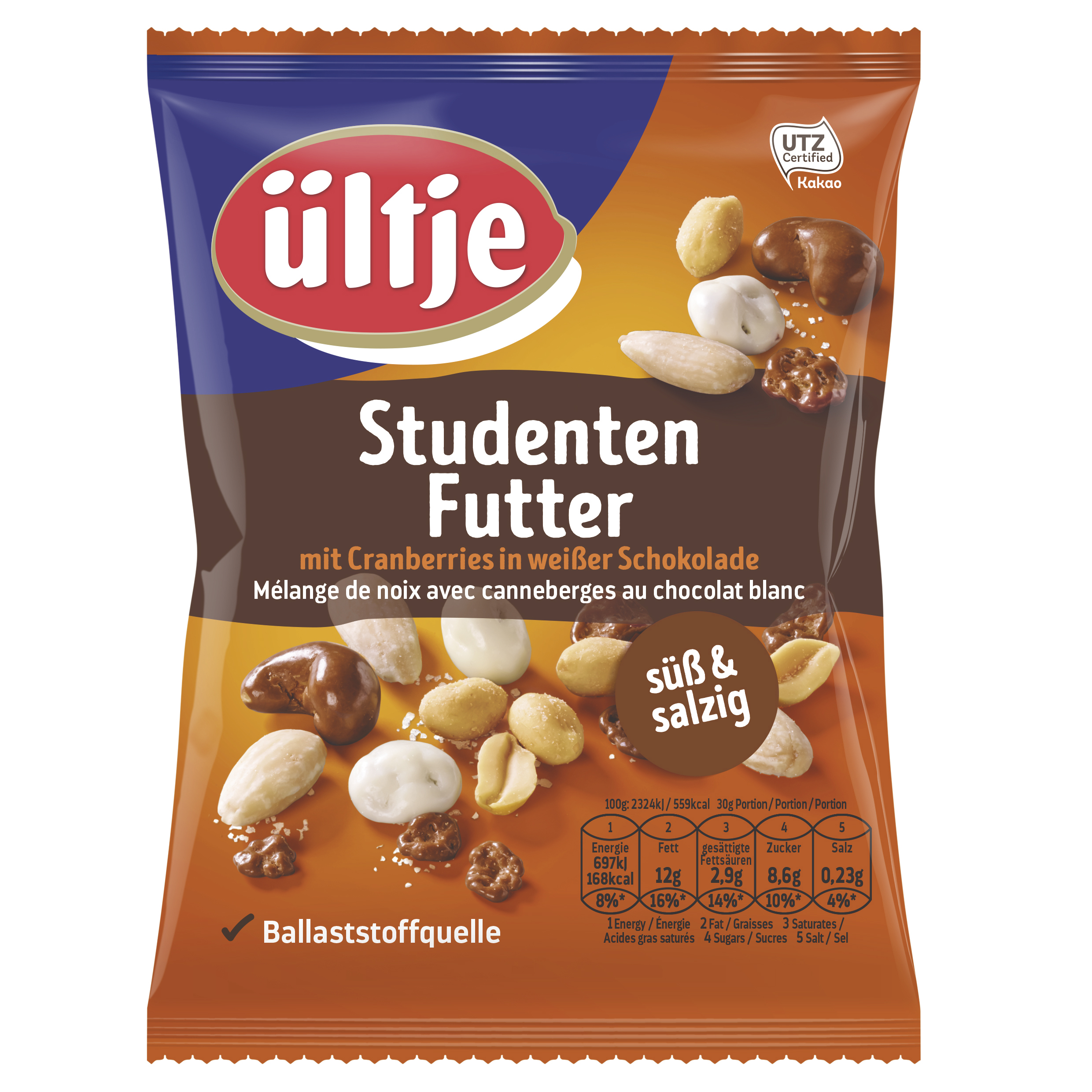 ültje Studentenfutter, süß & salzig, 150g Beutel