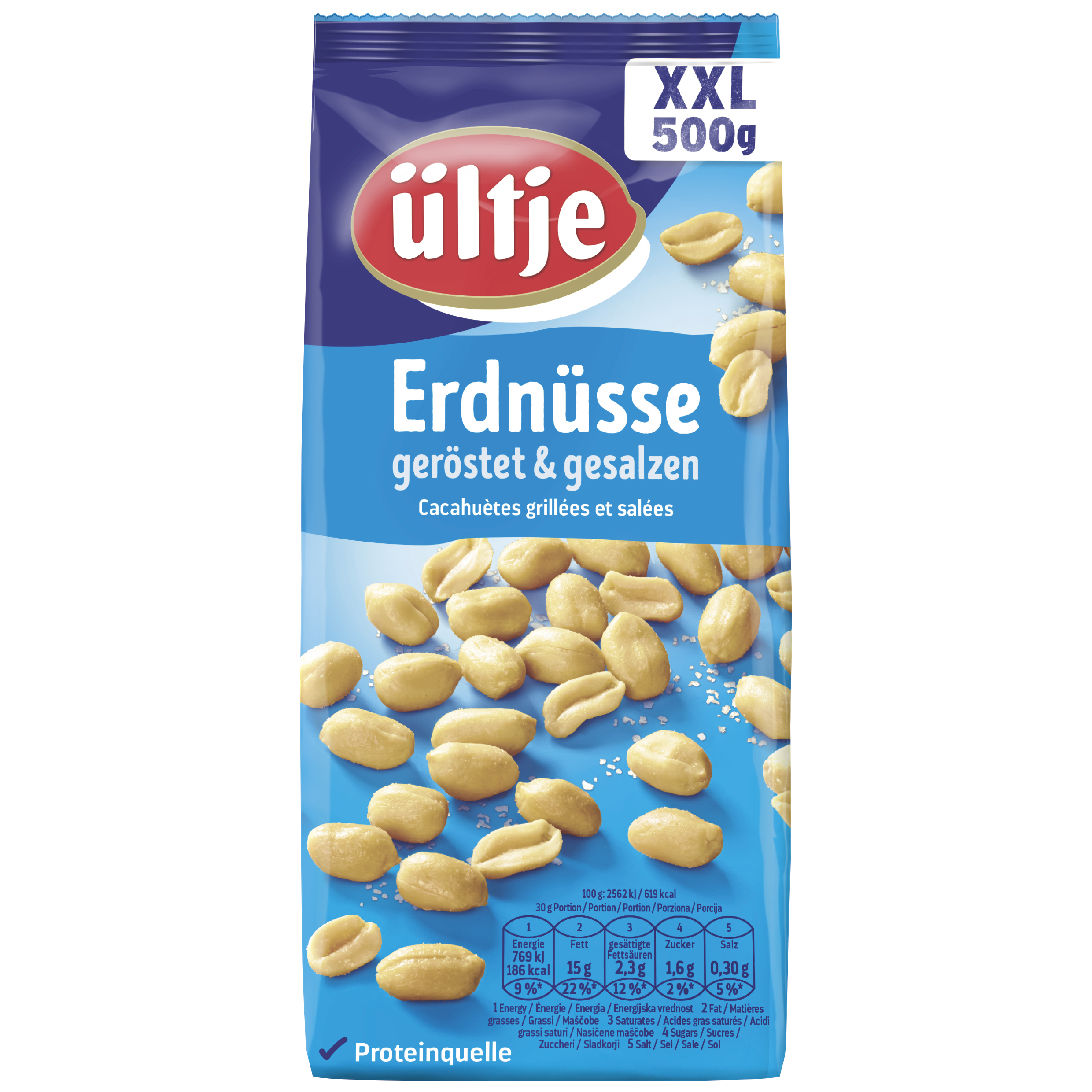 ültje Erdnüsse, geröstet & gesalzen, 500g Beutel