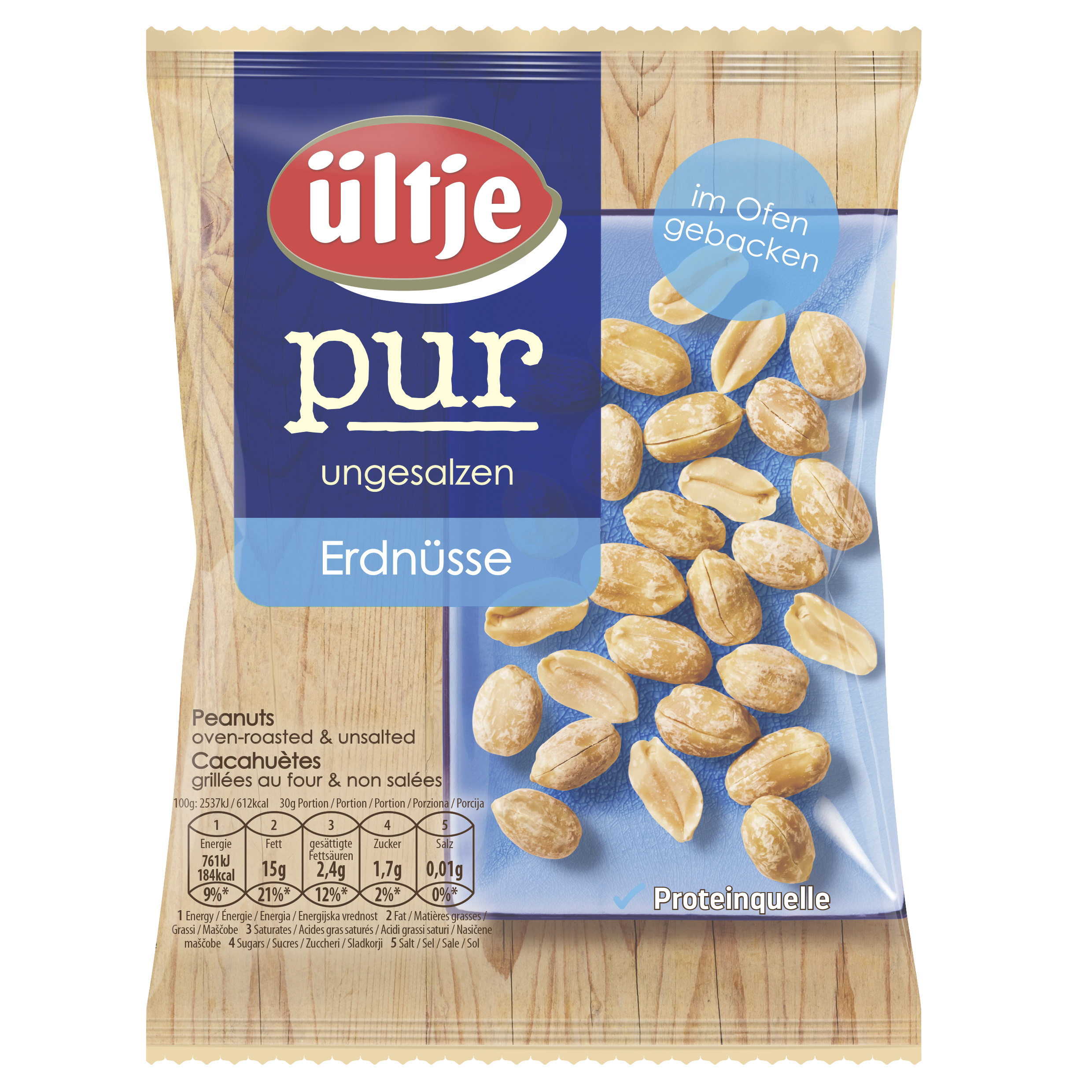 ültje pur Erdnüsse, 200g Beutel