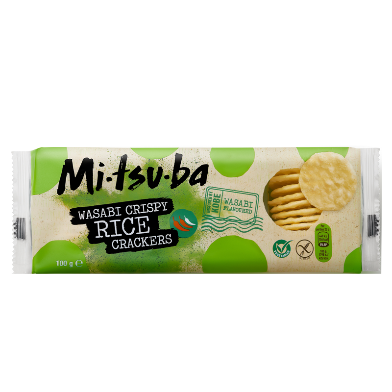 Mitsuba Wasabi Crispy Rice Cracker  100g