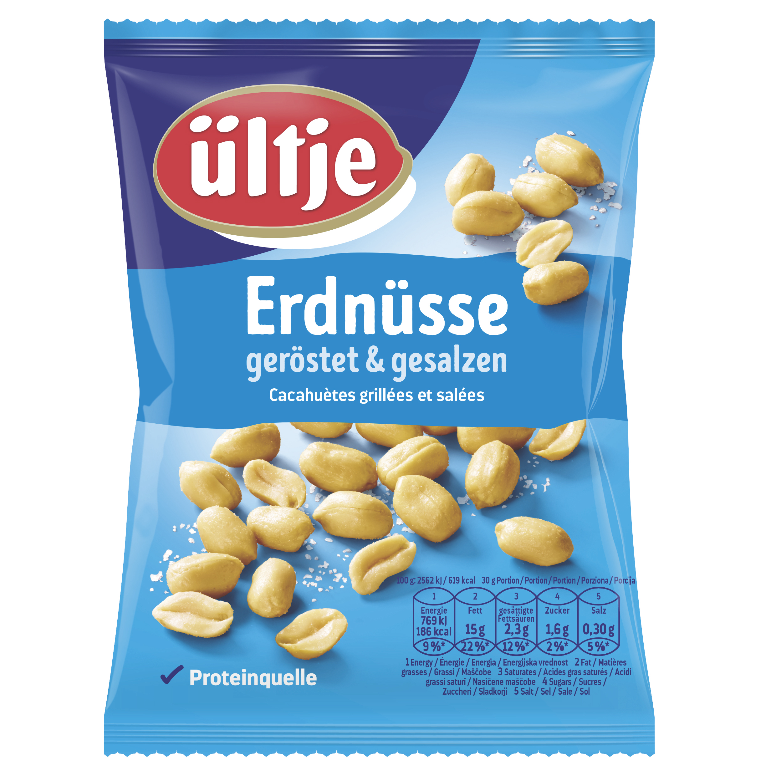 ültje Erdnüsse, geröstet & gesalzen, 125x20g Beutel
