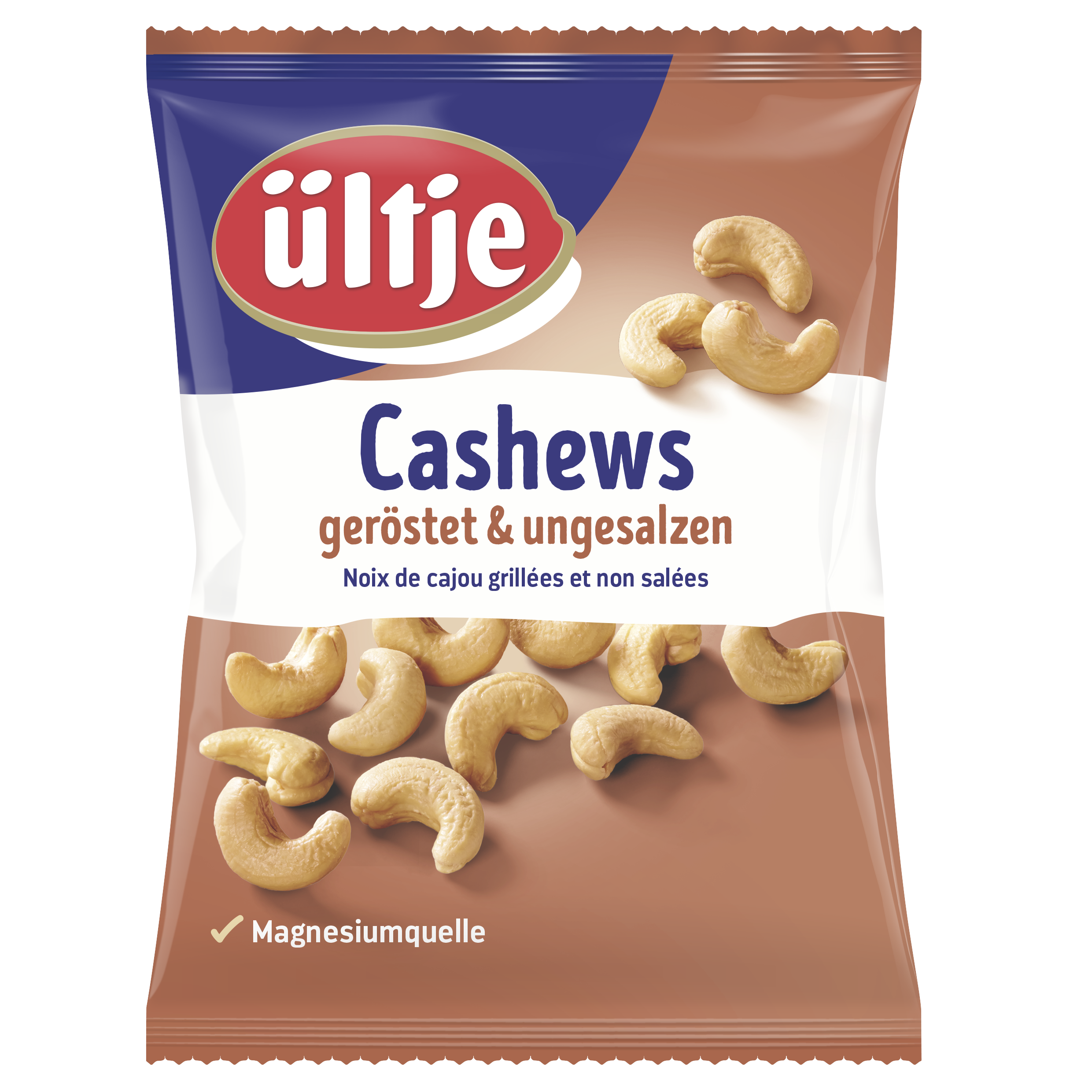 ültje Cashews, geröstet, ohne Salz, 150g Beutel