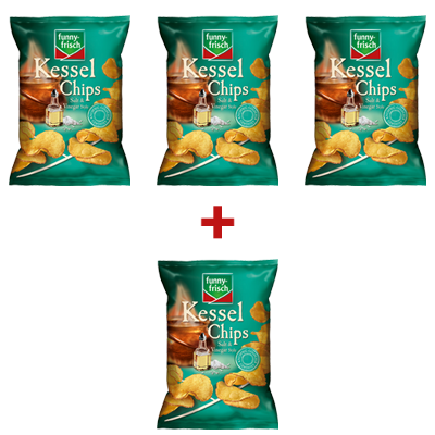 funny-frisch Kessel Chips Salt & Vinegar 3+1 