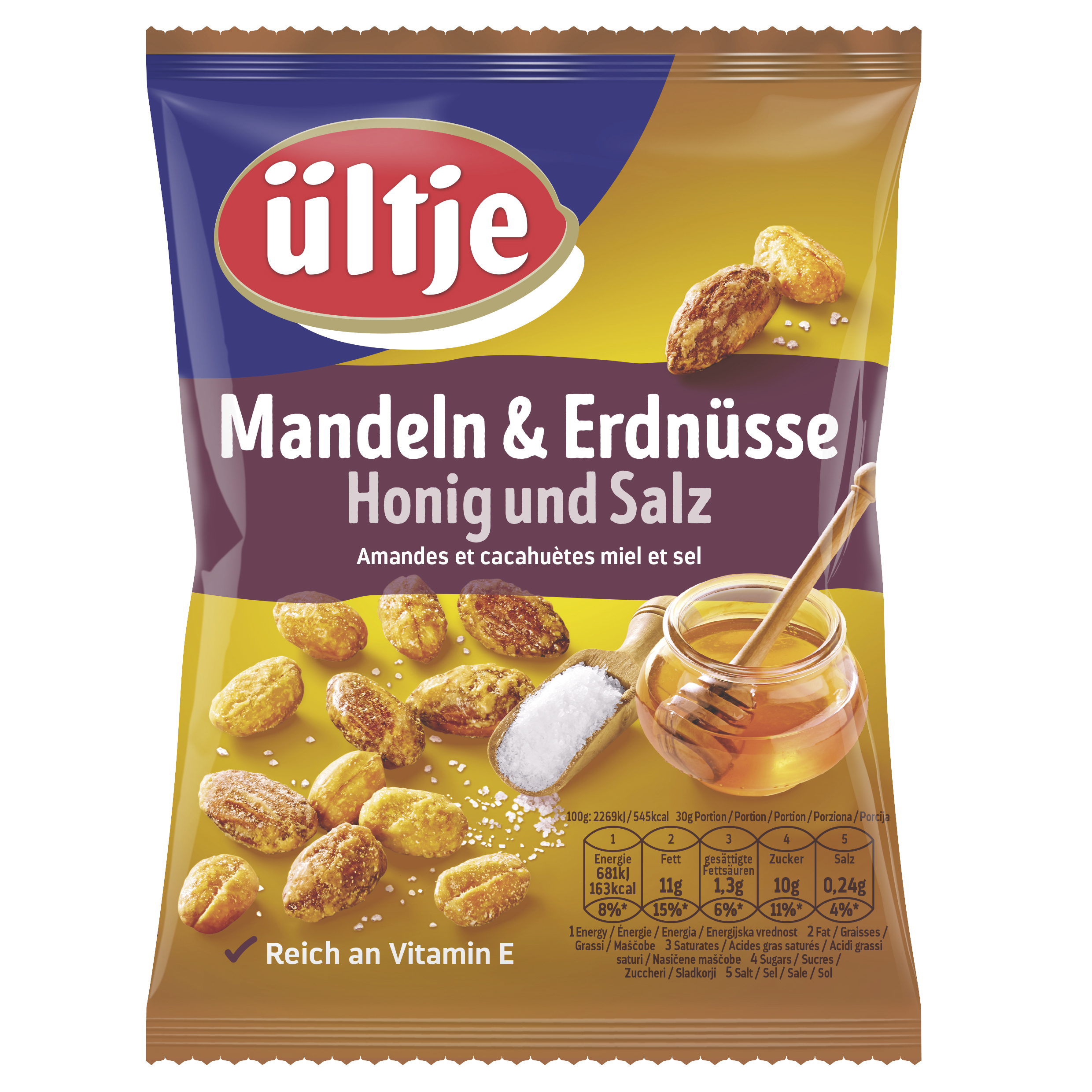 ültje Mandeln & Erdnüsse, Honig und Salz, 200g Beutel