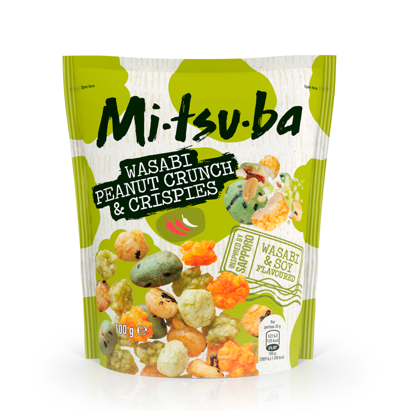 Mitsuba Wasabi Peanut Crunch & Crispies 100g