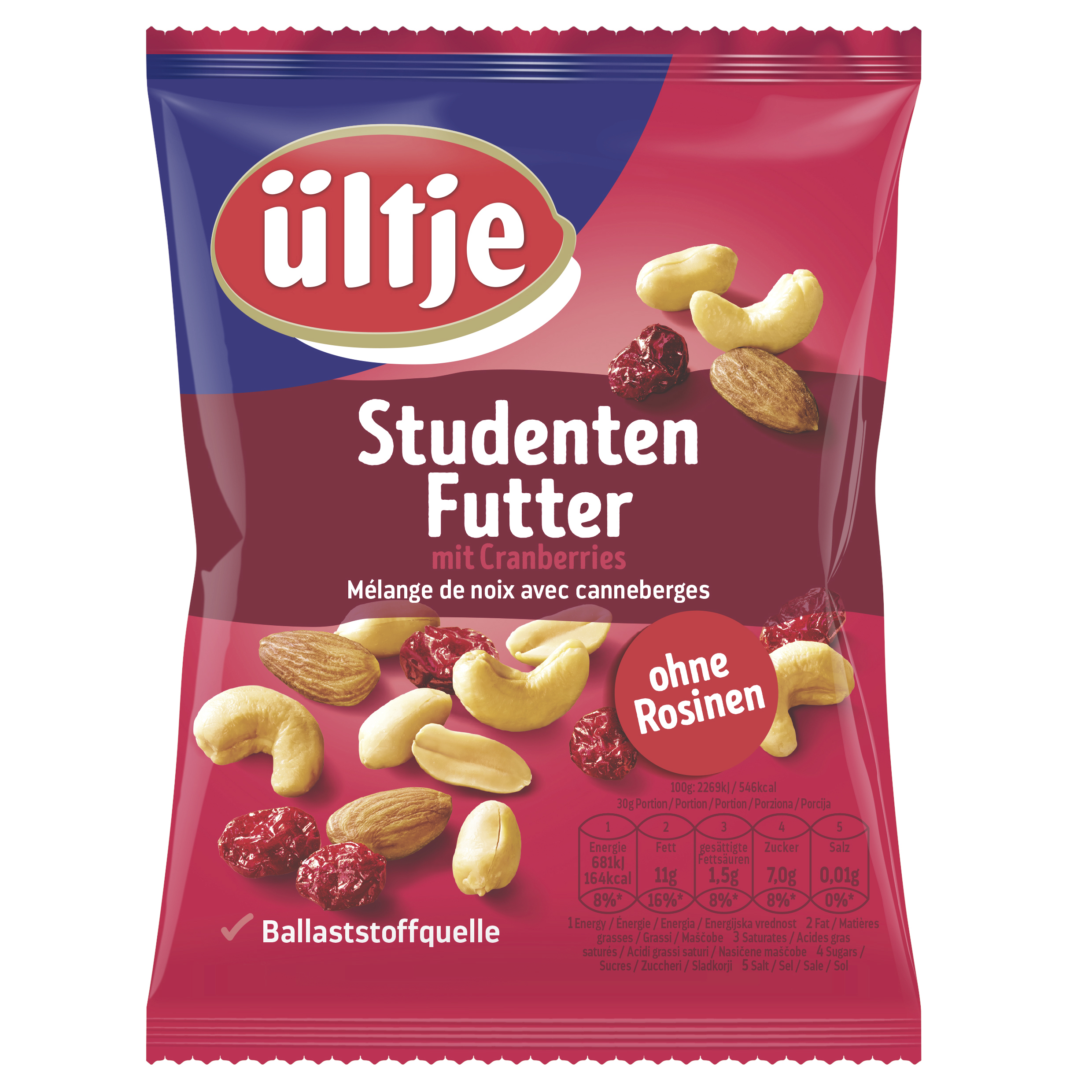ültje Studentenfutter mit Cranberries 150g