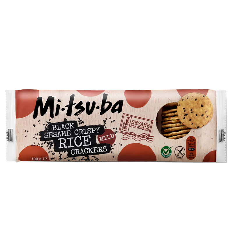 Mitsuba Black Sesame Crispy Rice Crackers 100g