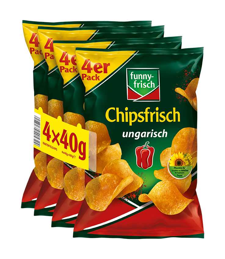 funny-frisch Chipsfrisch ungarisch 4x40g Multipack