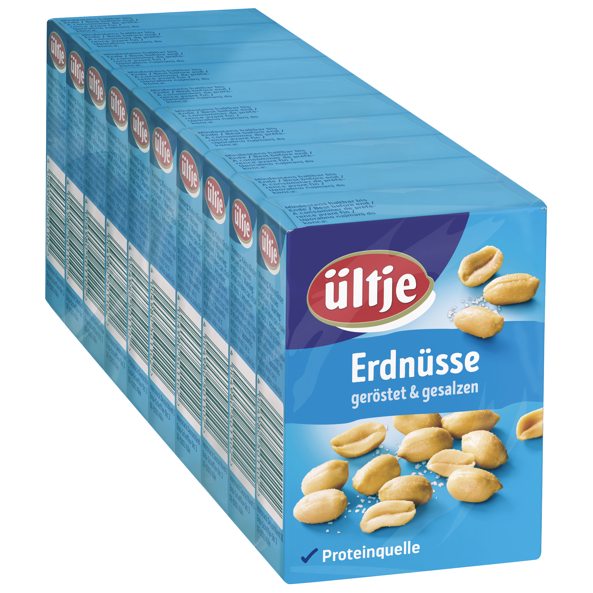 Erdnüsse Faltschachtel, geröstet & gesalzen 10x 50g